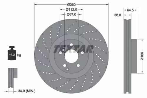 TEXTAR Brake Disc (92260305)