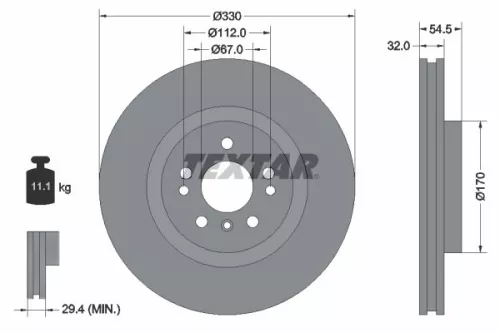 TEXTAR Brake Disc (92260405)