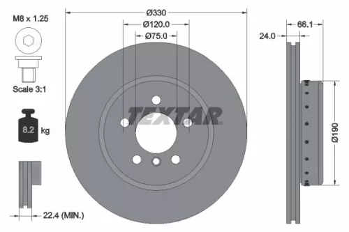 TEXTAR Brake Disc (92265825)
