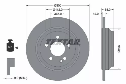 TEXTAR Brake Disc (92272703)