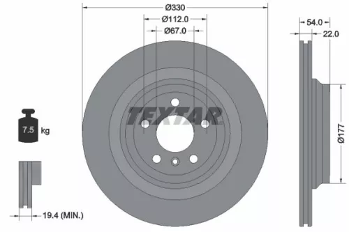 TEXTAR Brake Disc (92273505)