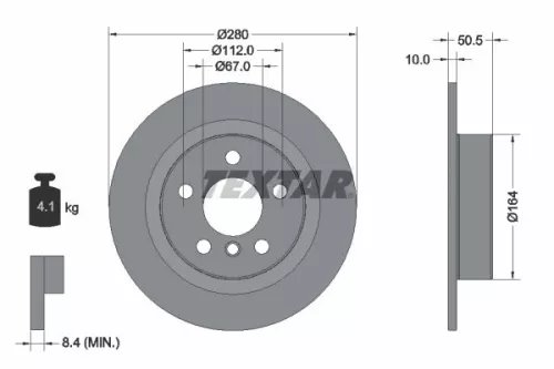 TEXTAR Brake Disc (92274603)