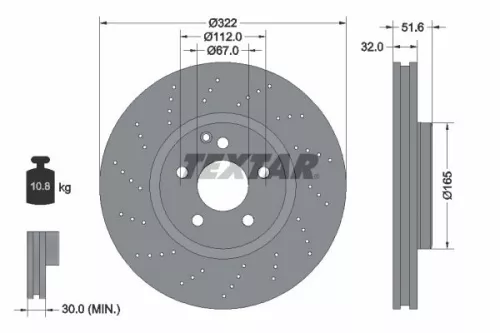 TEXTAR Brake Disc (92277705)