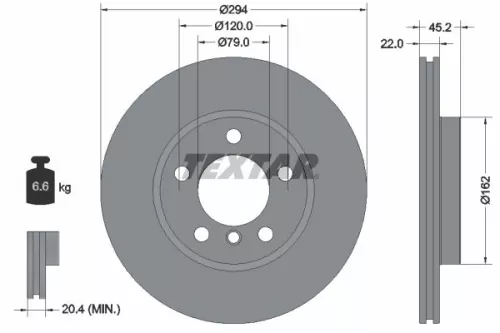 TEXTAR Brake Disc (92277805)