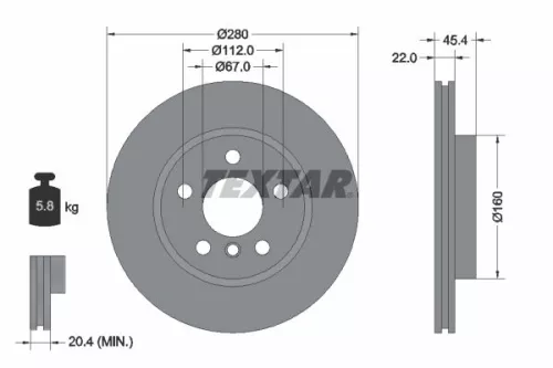 TEXTAR Brake Disc (92279203)