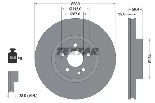 TEXTAR Brake Disc (92279405)