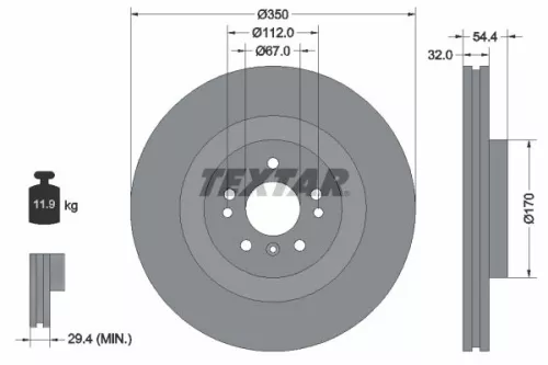TEXTAR Brake Disc (92284205)