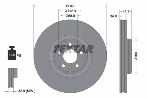 TEXTAR Brake Disc (92289305)