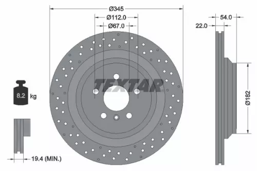 TEXTAR Brake Disc (92283703)