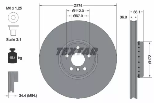 TEXTAR Brake Disc (92290325)