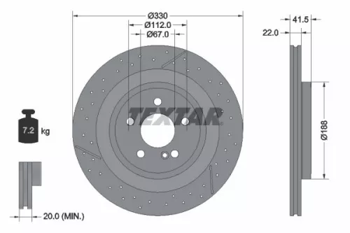 TEXTAR Brake Disc (92290605)