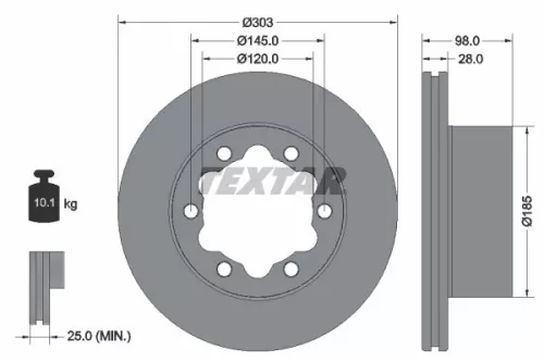 TEXTAR Brake Disc (92295303)