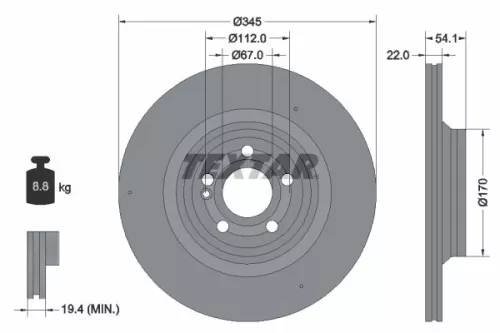 TEXTAR Brake Disc (92307005)