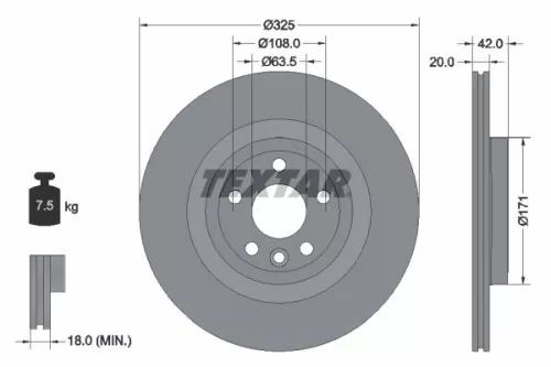 TEXTAR Brake Disc (92314305)