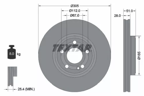 TEXTAR Brake Disc (92323405)
