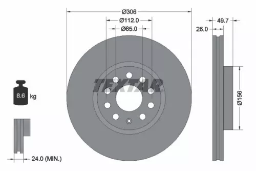 TEXTAR Brake Disc (92334805)