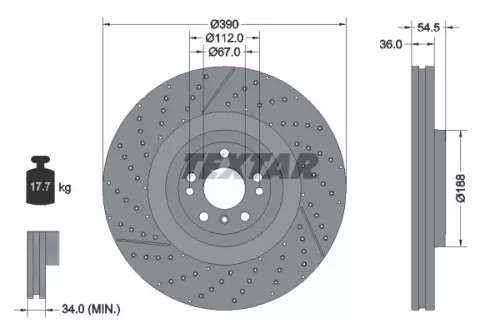 TEXTAR Brake Disc (92337005)