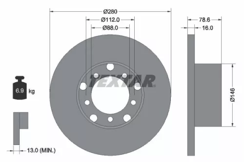 TEXTAR Brake Disc (93012400)
