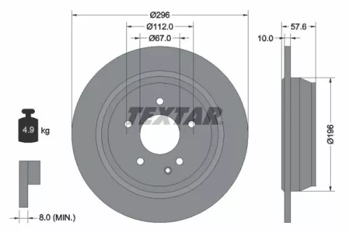 TEXTAR Brake Disc (93123503)