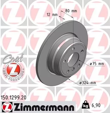 ZIMMERMANN Brake Disc (150.1299.20)