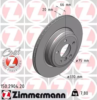 ZIMMERMANN Brake Disc (150.2904.20)