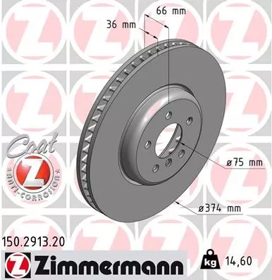ZIMMERMANN Brake Disc (150.2913.20)