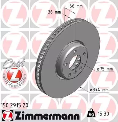 ZIMMERMANN Brake Disc (150.2915.20)
