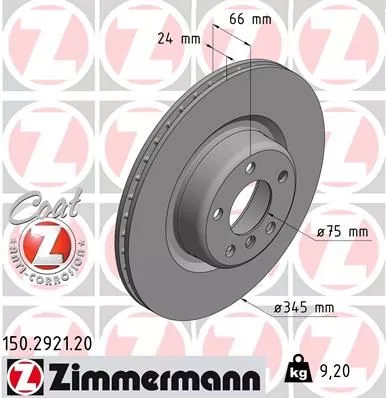 ZIMMERMANN Brake Disc (150.2921.20)