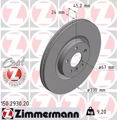 ZIMMERMANN Brake Disc (150.2930.20)