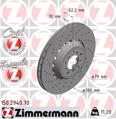 ZIMMERMANN Brake Disc (150.2940.70)