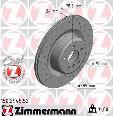 ZIMMERMANN Brake Disc (150.2945.52)