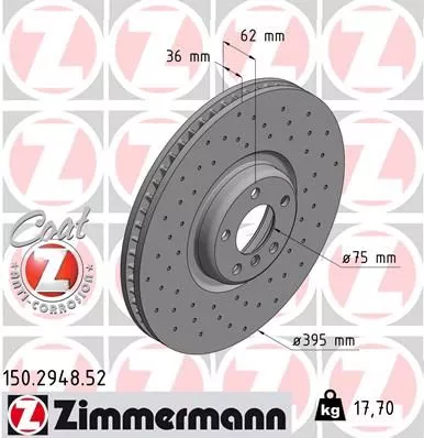 ZIMMERMANN Brake Disc (150.2948.52)