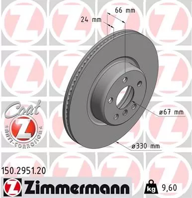 ZIMMERMANN Brake Disc (150.2951.20)