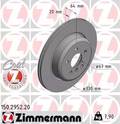 ZIMMERMANN Brake Disc (150.2952.20)