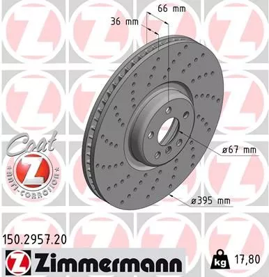 ZIMMERMANN Brake Disc (150.2957.20)