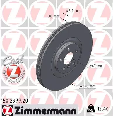 ZIMMERMANN Brake Disc (150.2977.20)