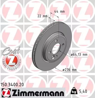 ZIMMERMANN Brake Disc (150.3400.20)