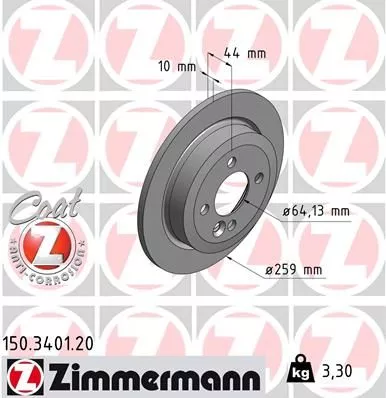 ZIMMERMANN Brake Disc (150.3401.20)