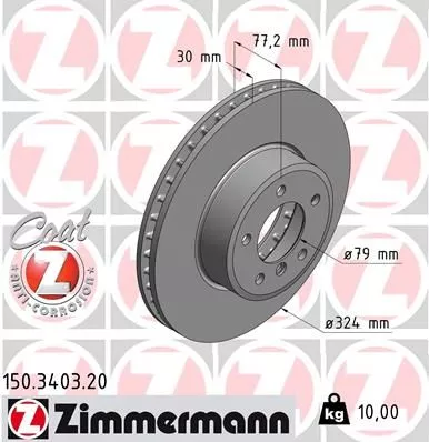 ZIMMERMANN Brake Disc (150.3403.20)