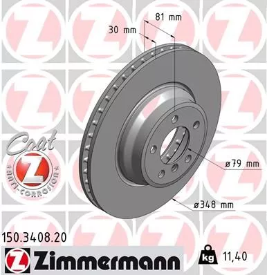 ZIMMERMANN Brake Disc (150.3408.20)