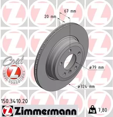 ZIMMERMANN Brake Disc (150.3410.20)