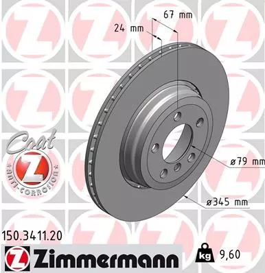 ZIMMERMANN Brake Disc (150.3411.20)