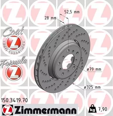 ZIMMERMANN Brake Disc (150.3419.70)