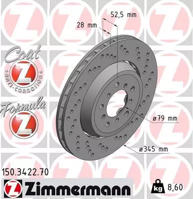 ZIMMERMANN Brake Disc (150.3422.70)