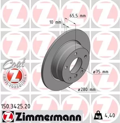 ZIMMERMANN Brake Disc (150.3425.20)