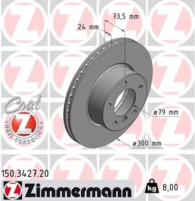 ZIMMERMANN Brake Disc (150.3427.20)