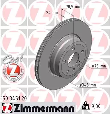 ZIMMERMANN Brake Disc (150.3451.20)