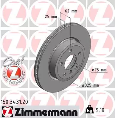 ZIMMERMANN Brake Disc (150.3431.20)