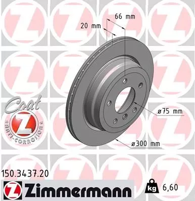 ZIMMERMANN Brake Disc (150.3437.20)