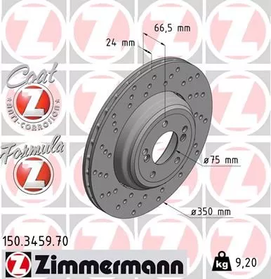 ZIMMERMANN Brake Disc (150.3459.70)